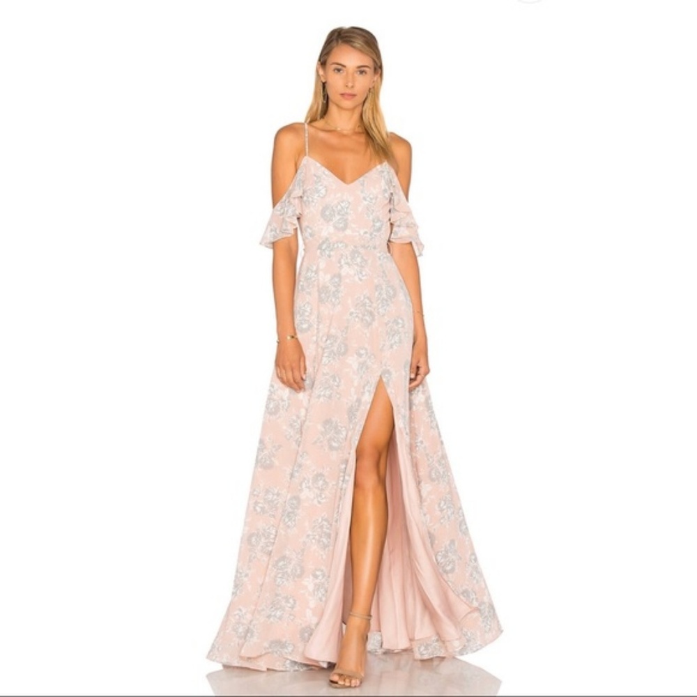 Lovers + Friends Pink Floral Maxi Dress